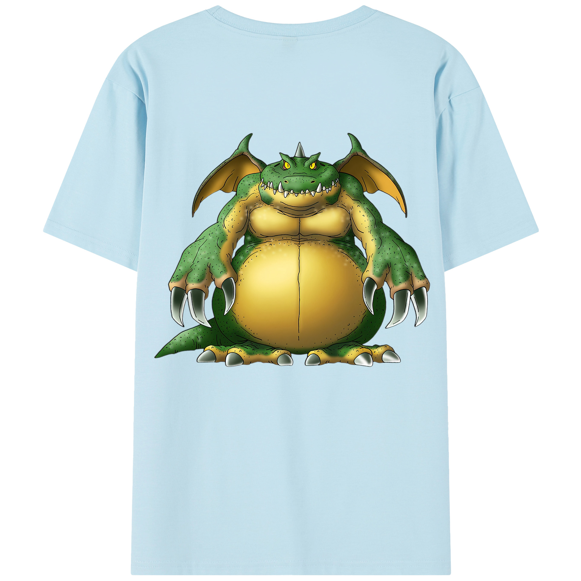 （画像用） ドラゴンクエスト Doragon Kuesuto Dragon Quest 綿100％半袖Tシャツ（背面プリント）